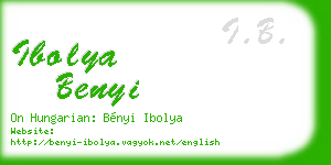 ibolya benyi business card