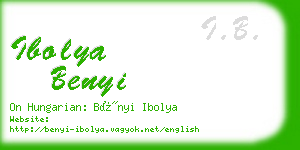 ibolya benyi business card